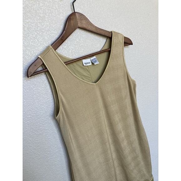 Together gold fringe mini dress size M sleeveless flapper boho vneck cocktail - Picture 2 of 5